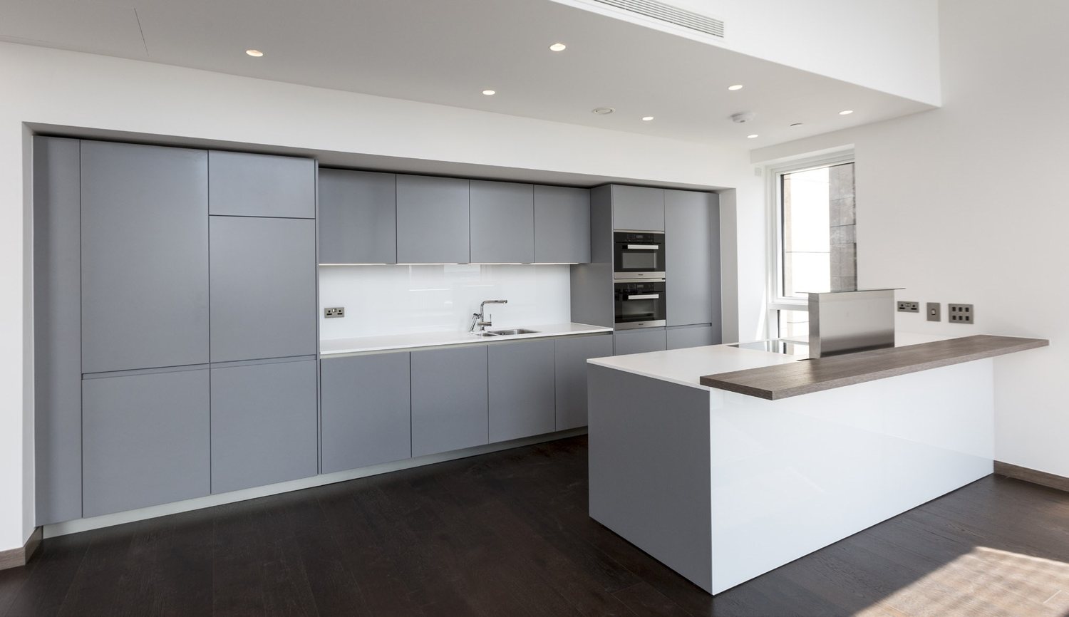 Open-plan kitchen and living area