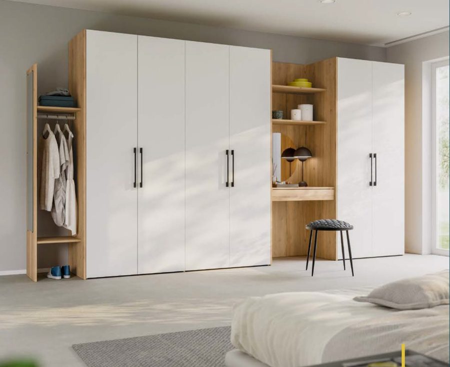 Miio Wardrobe, Oak & White