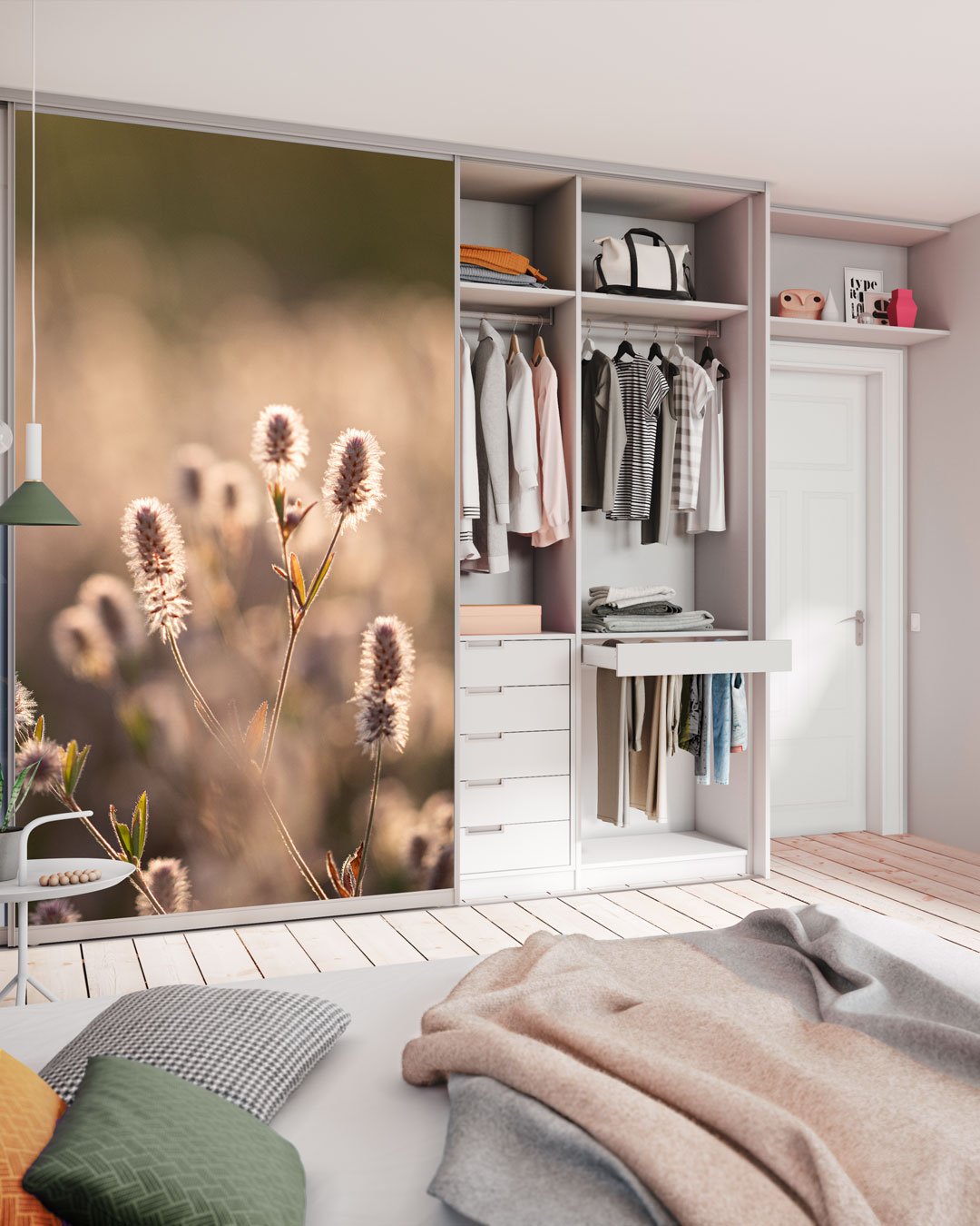 Sliding Wardrobe, Printed Glass Door